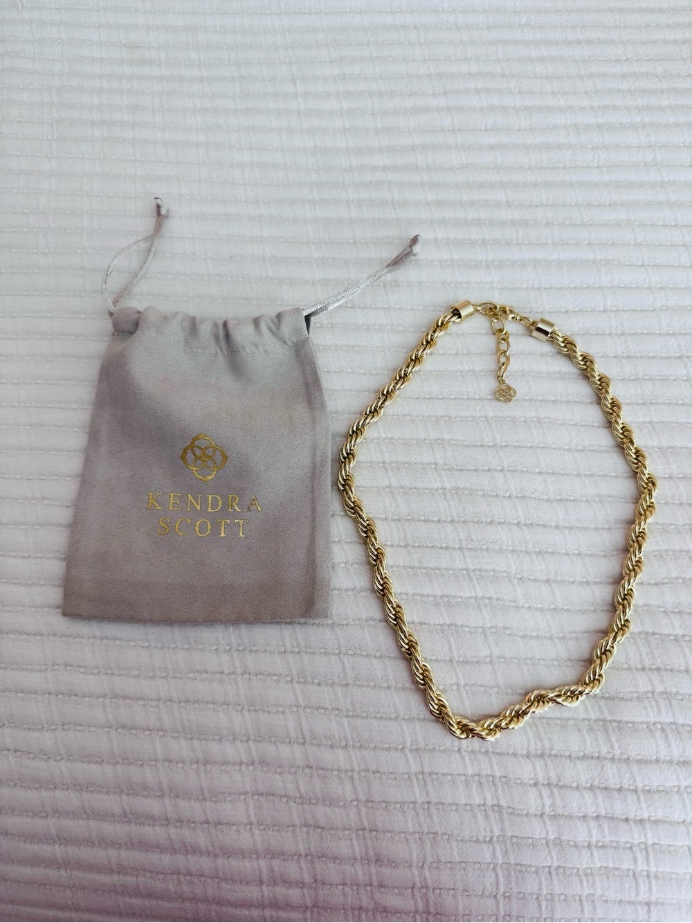 Kendra Scott Gold Twisted Rope Necklace